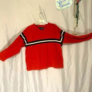 Orange striped Abercrombie sweater